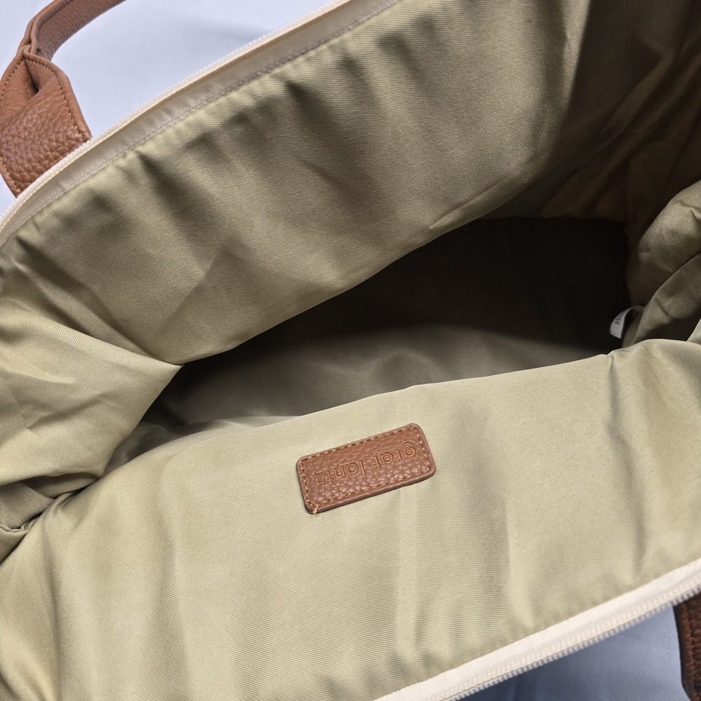 Graf Lants Tan Canvas/leather Tote - Picture 8 of 9